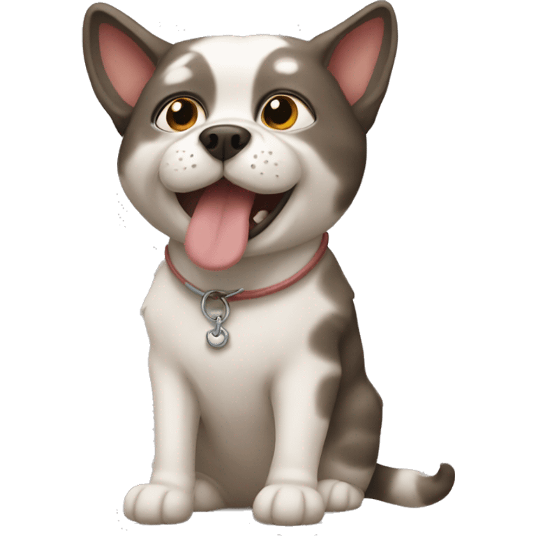 Cat friends dog emoji