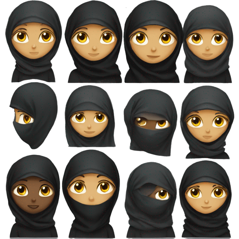 Girl with an niqab emoji