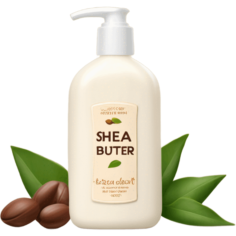 shea butter lotion bottle  emoji