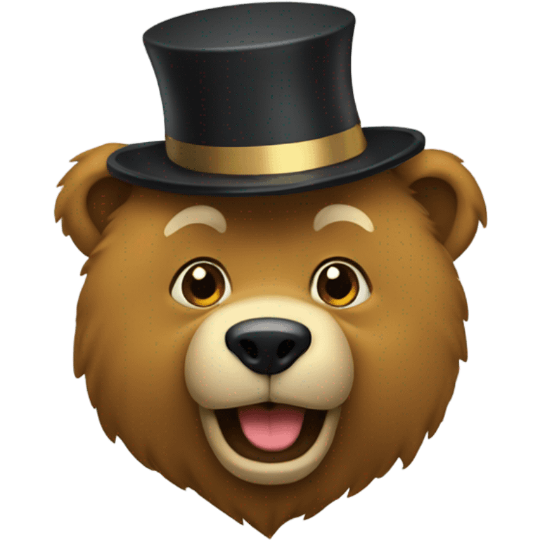 Bruin with a new years hat emoji