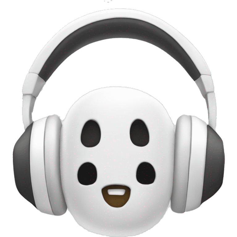 white headphones with white bows emoji