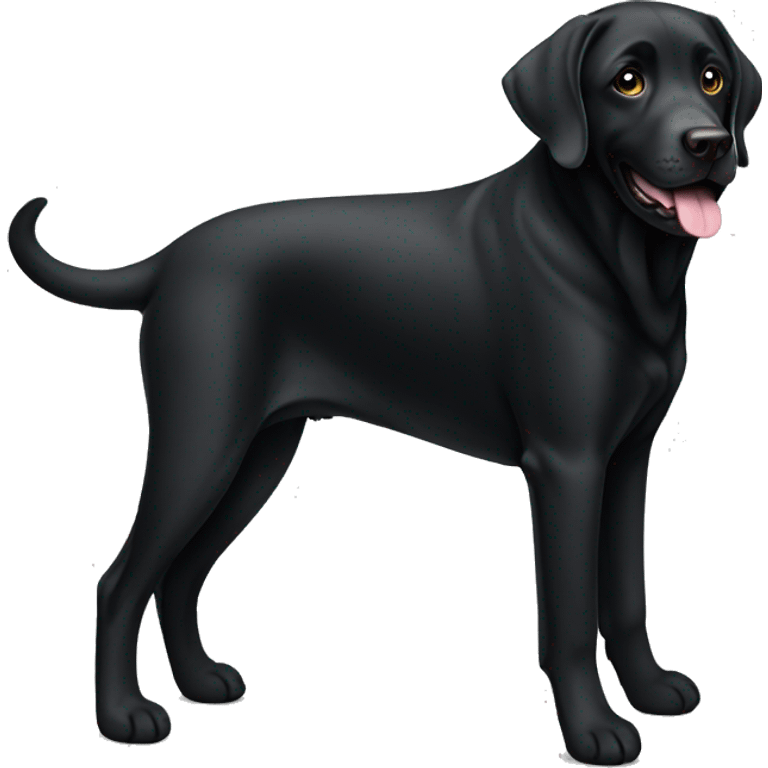 Black Coloured labrador  emoji