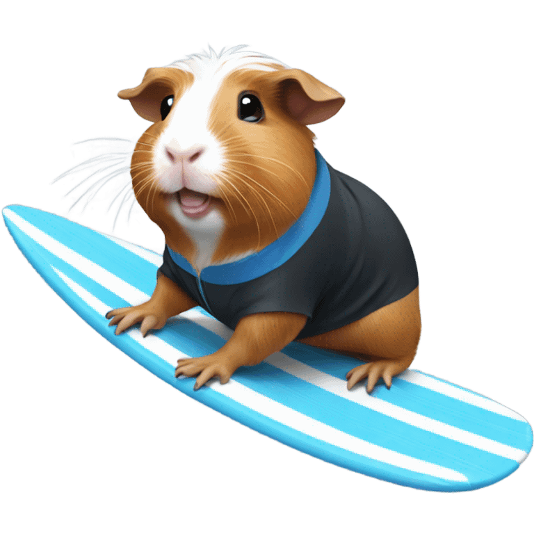 Guinea pig surfing emoji