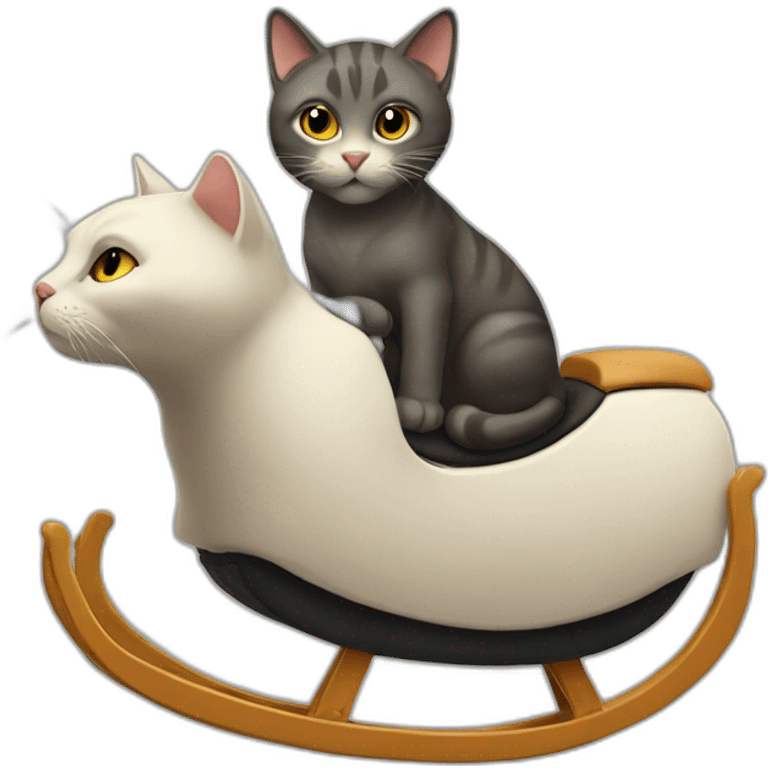 A cat on a tortuk emoji