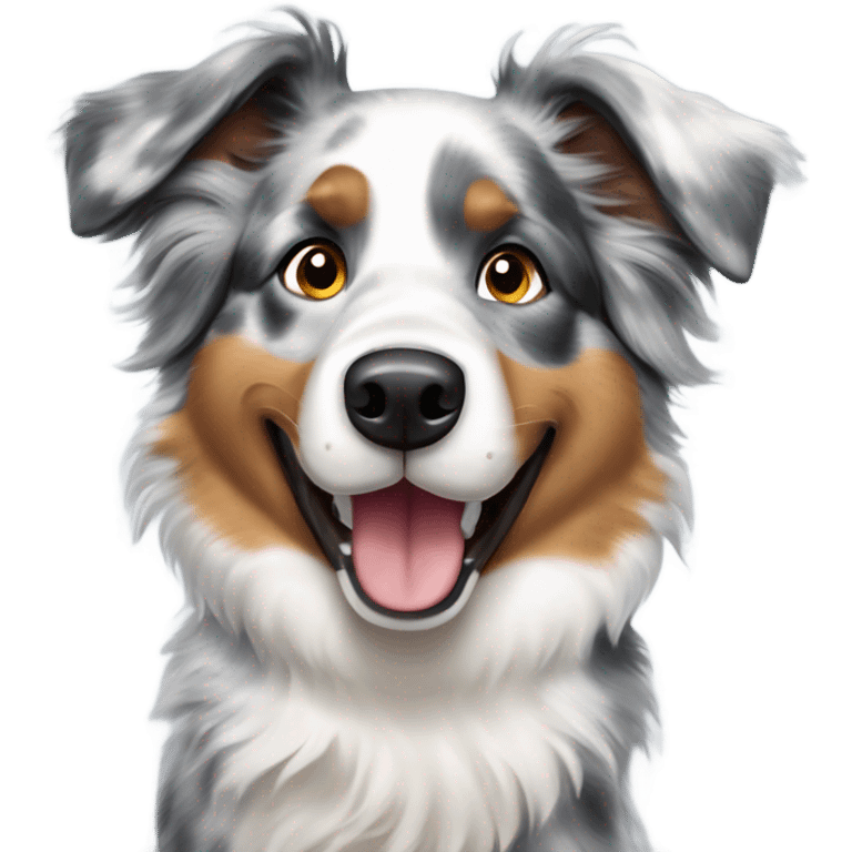 Australian Shepherd Blue merle with thumps up emoji