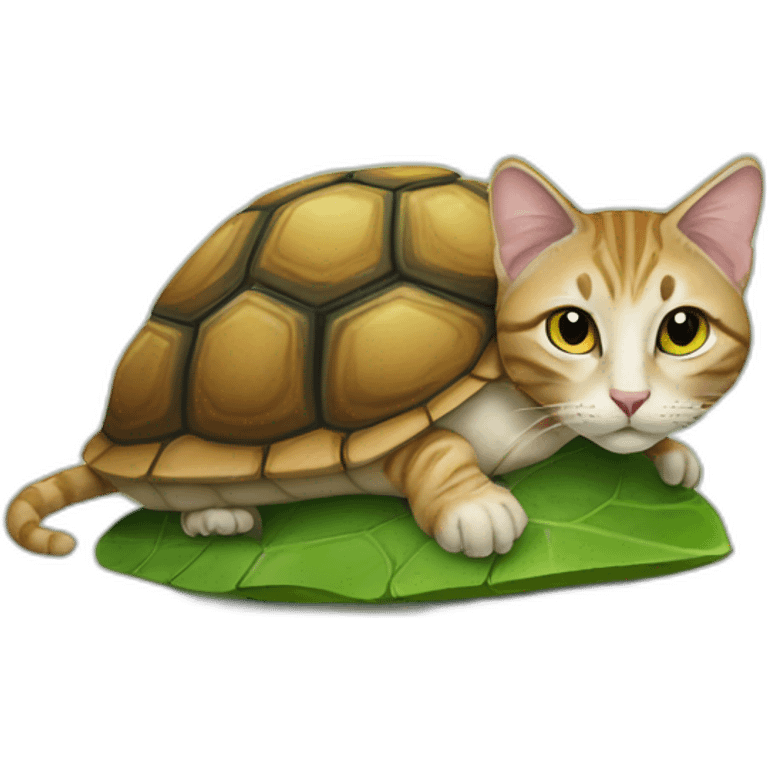 Cat sur tortue sur souris emoji