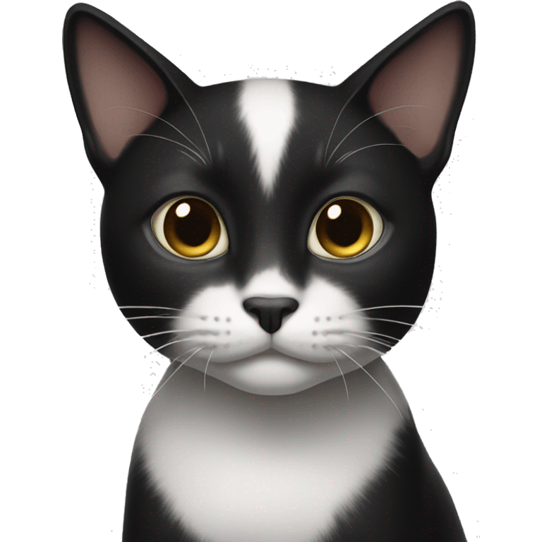 Black and white cat  emoji