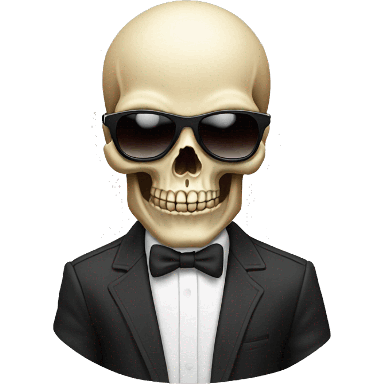 very cool skull with swagger  emoji