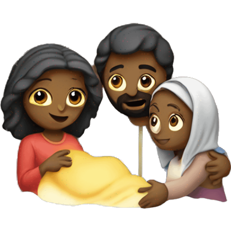 Holy Family at Christmas crib emoji