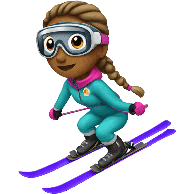 Girl skiing emoji