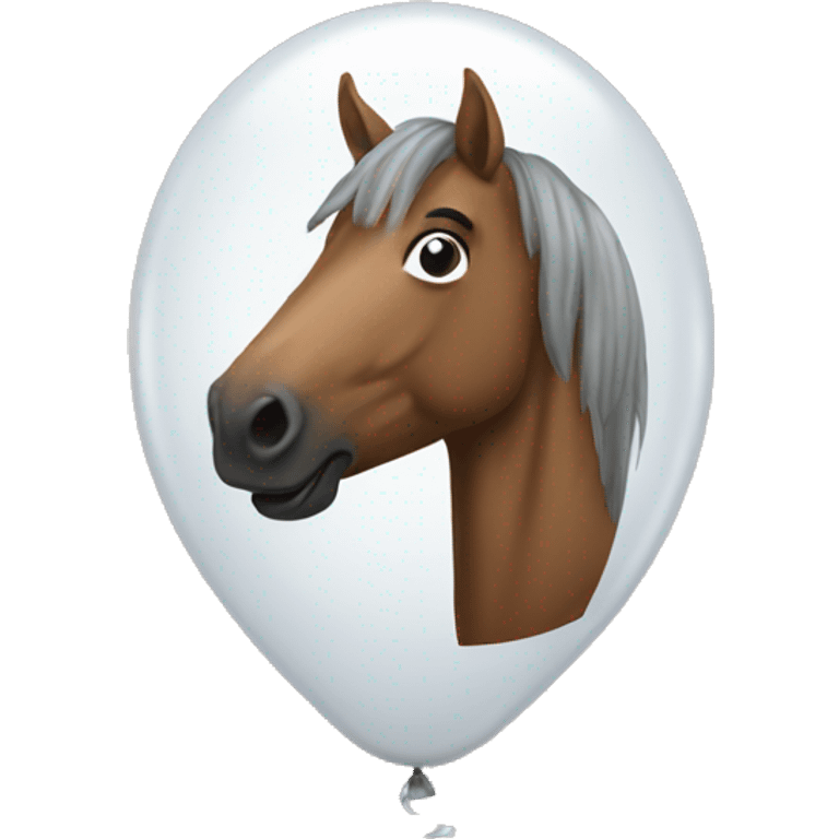 Horse shaped balloon emoji