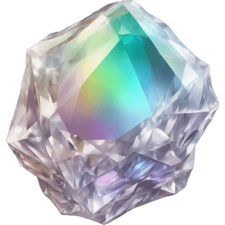 56-carat iridescent diamond crystal cluster emoji