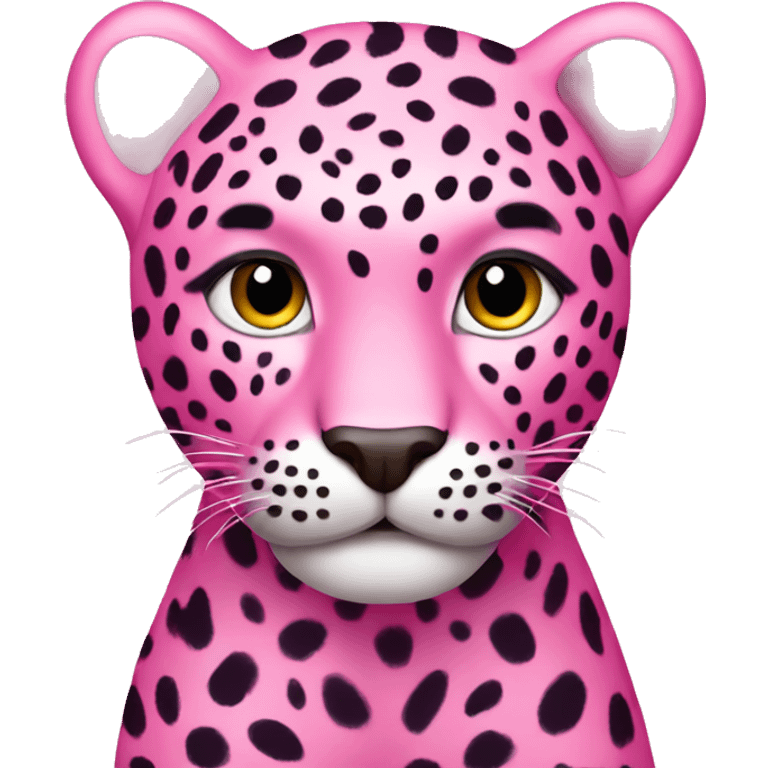 Pink leopard  emoji