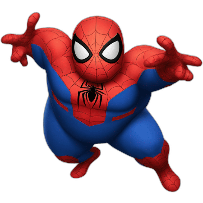 a fat spider man emoji