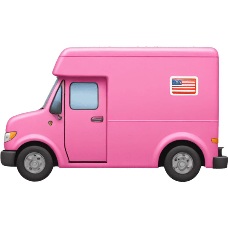 Pink postal service truck emoji