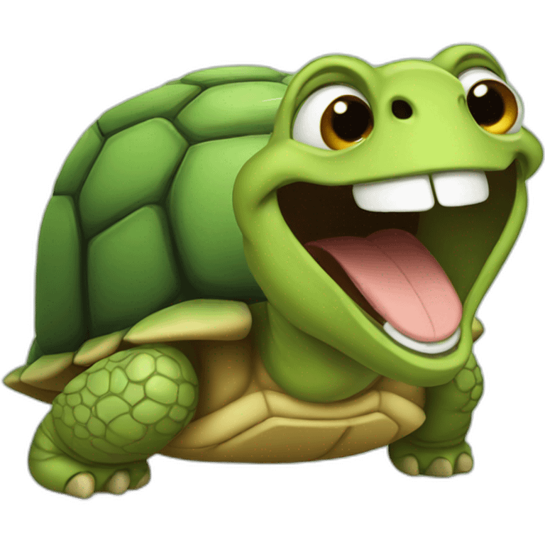 Laughing tortoise emoji