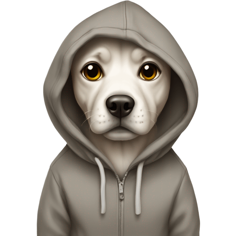 Dog wearing a hoodie emoji