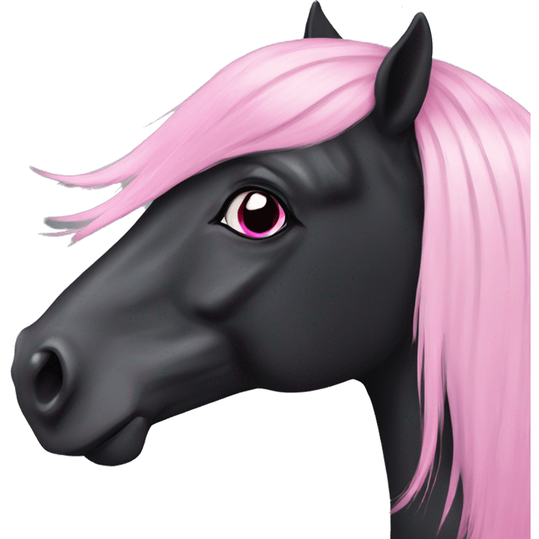 Black horse pink nose  emoji