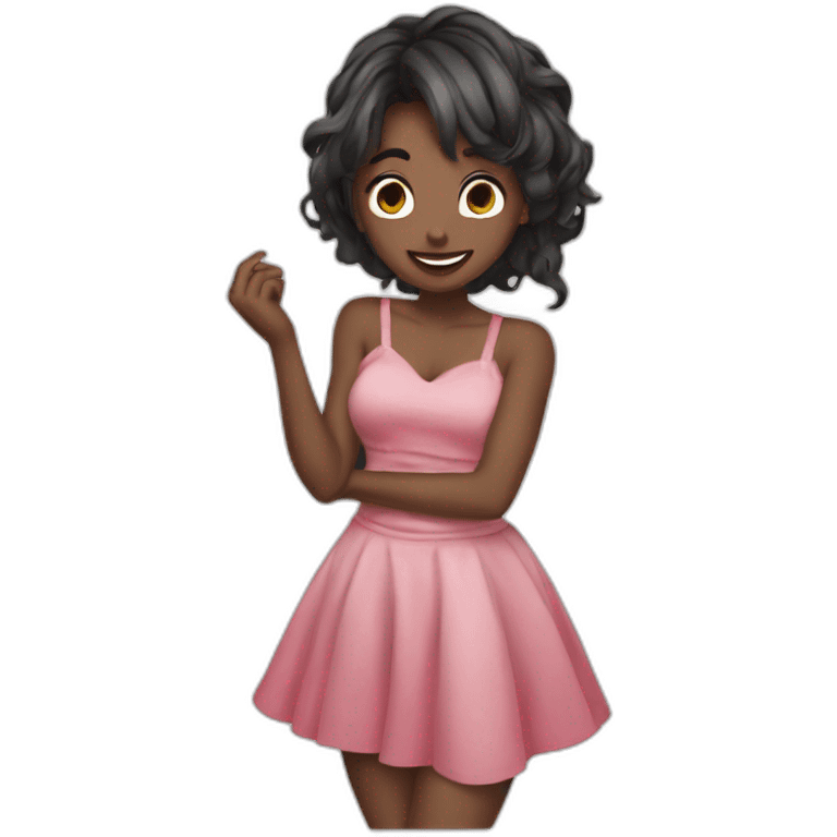 emote cute adorable sexy dress navel bellybutton emoji