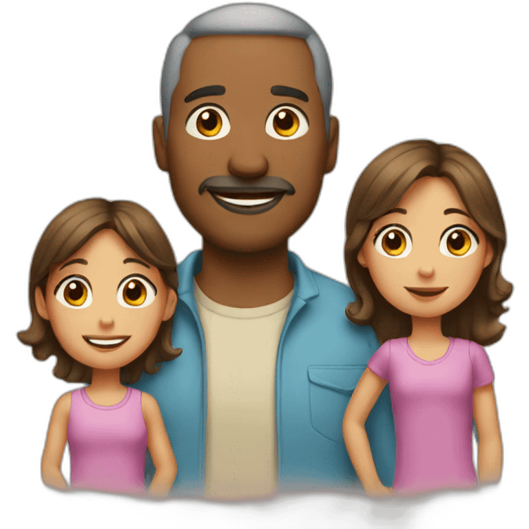 father-three-daughters emoji