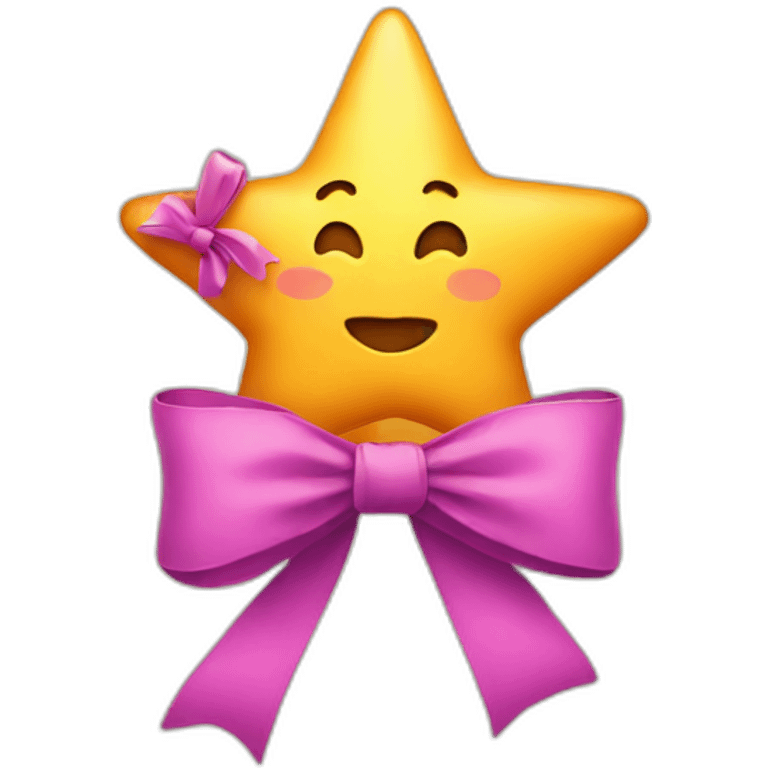 Star with a bow emoji