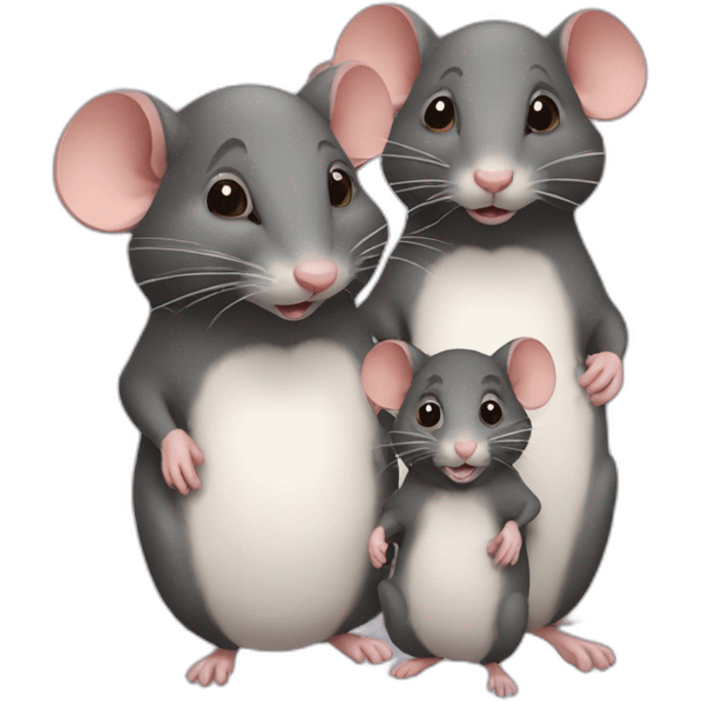 Family of rats emoji