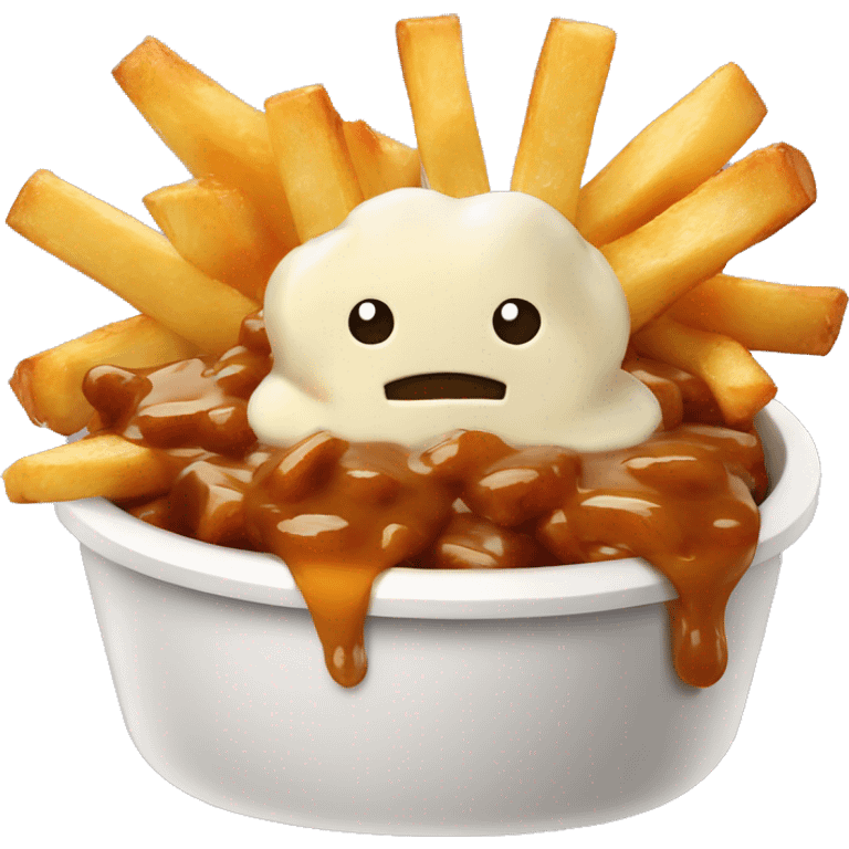 Poutine qui mange une poutine emoji