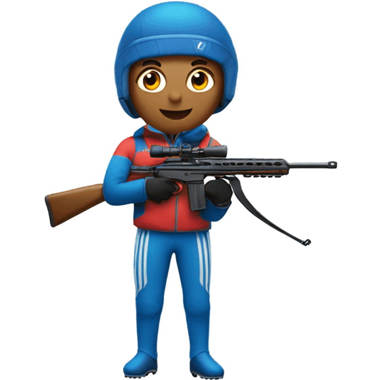 biathlon athlete with rifle emoji