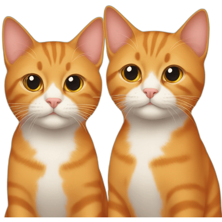 two orange brother cats emoji