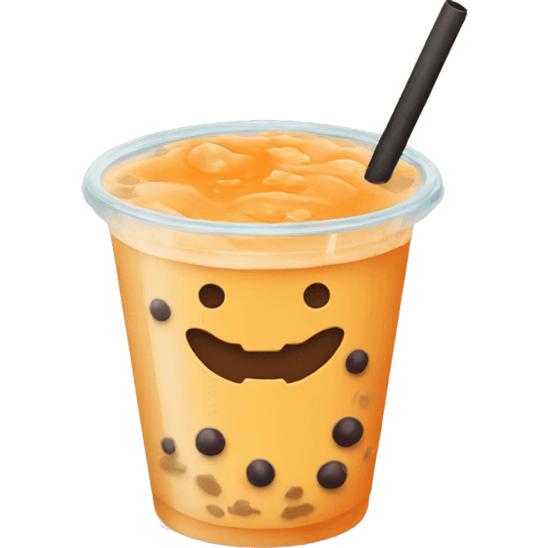 Halloween bubble tea theme emoji