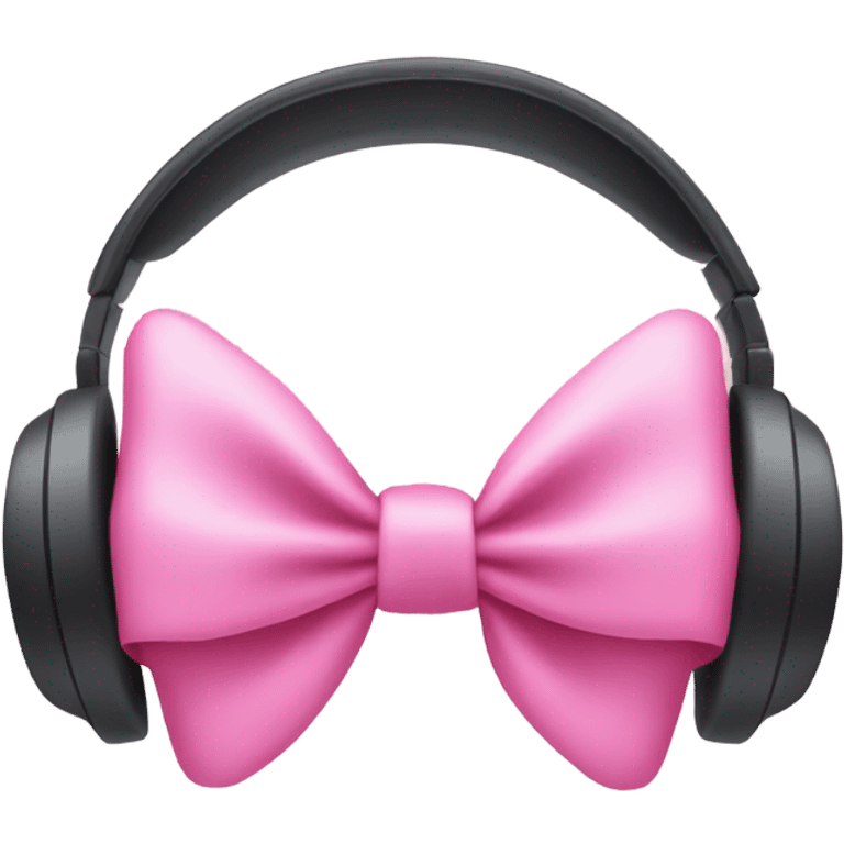 Headphones with pink bows emoji