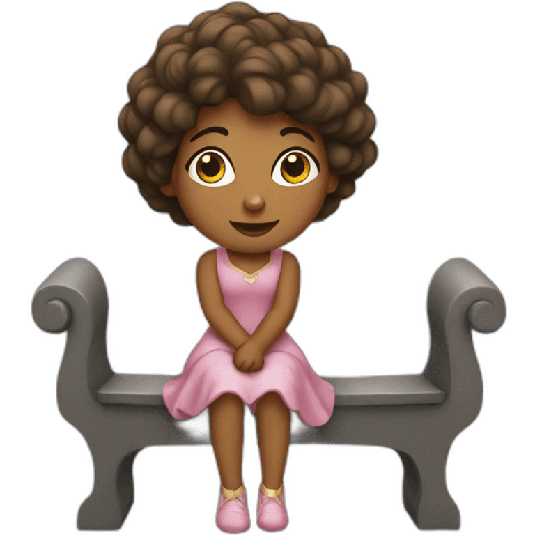 Princess sitting on a bench emoji