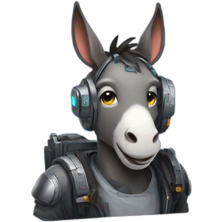 cyberpunk donkey cute emoji