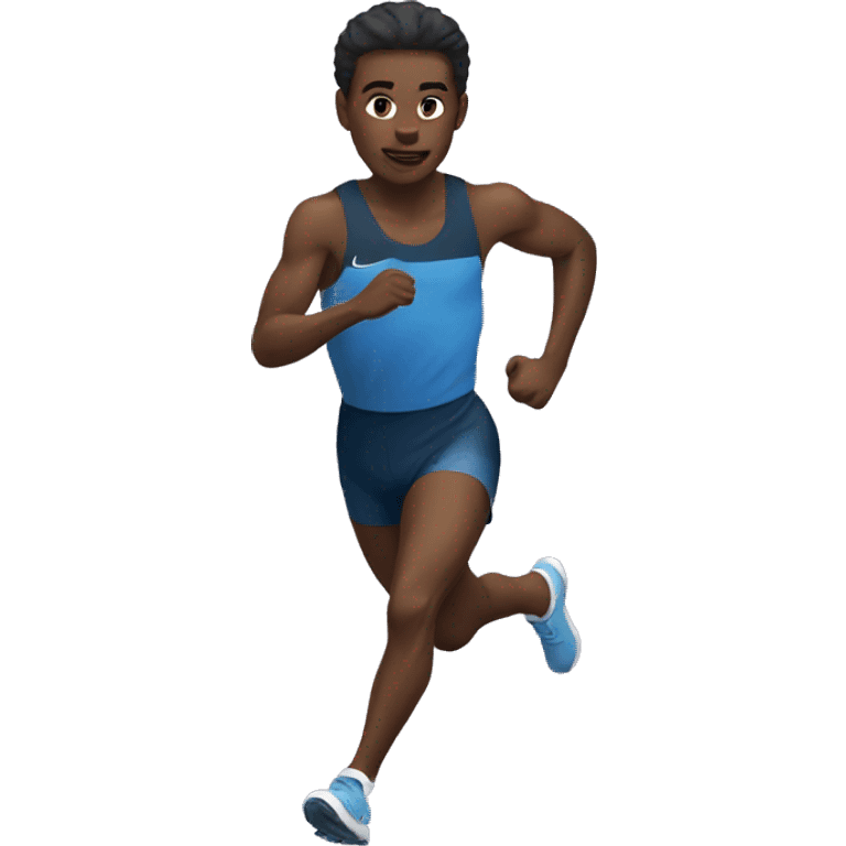 Black track runner  emoji