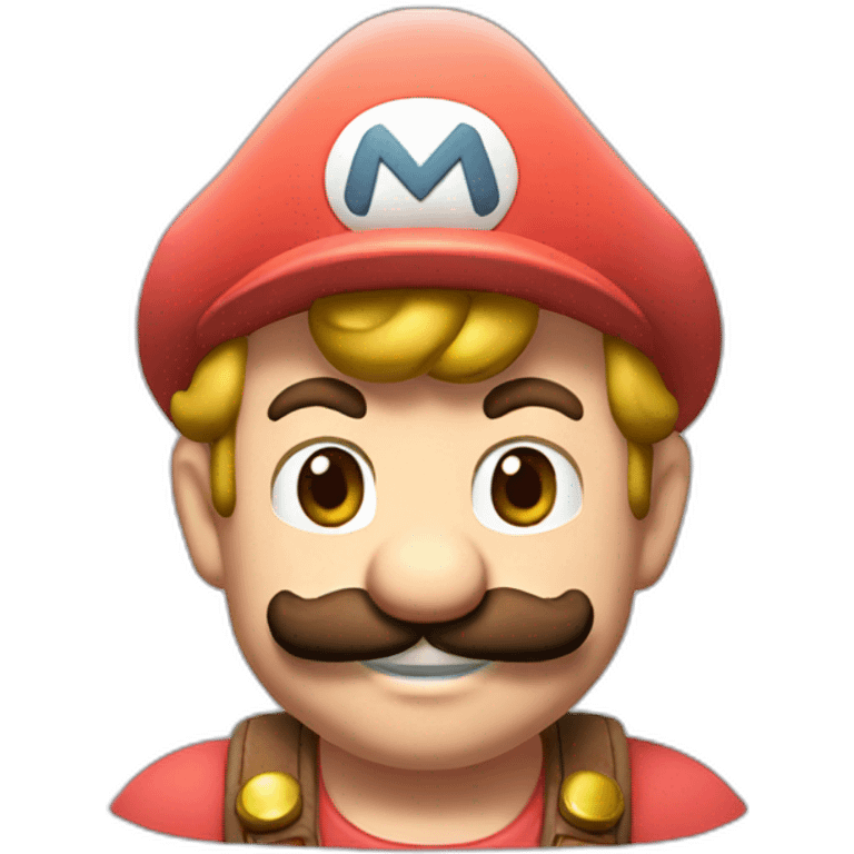 Mario with peach emoji