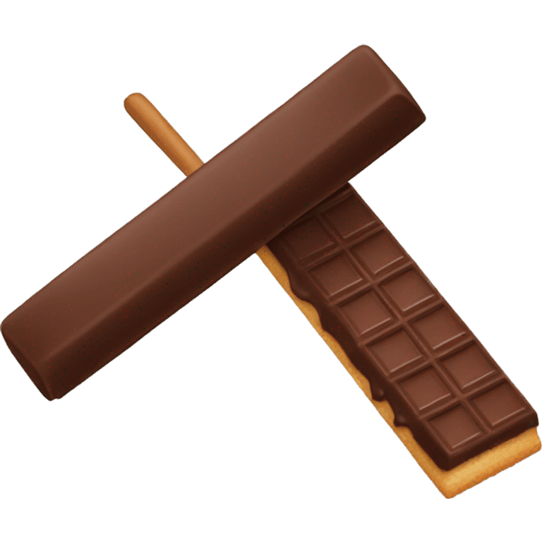 Stick o the wafer sticks with chocolate  emoji