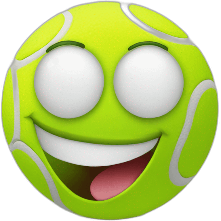 laughing tennisball emoji