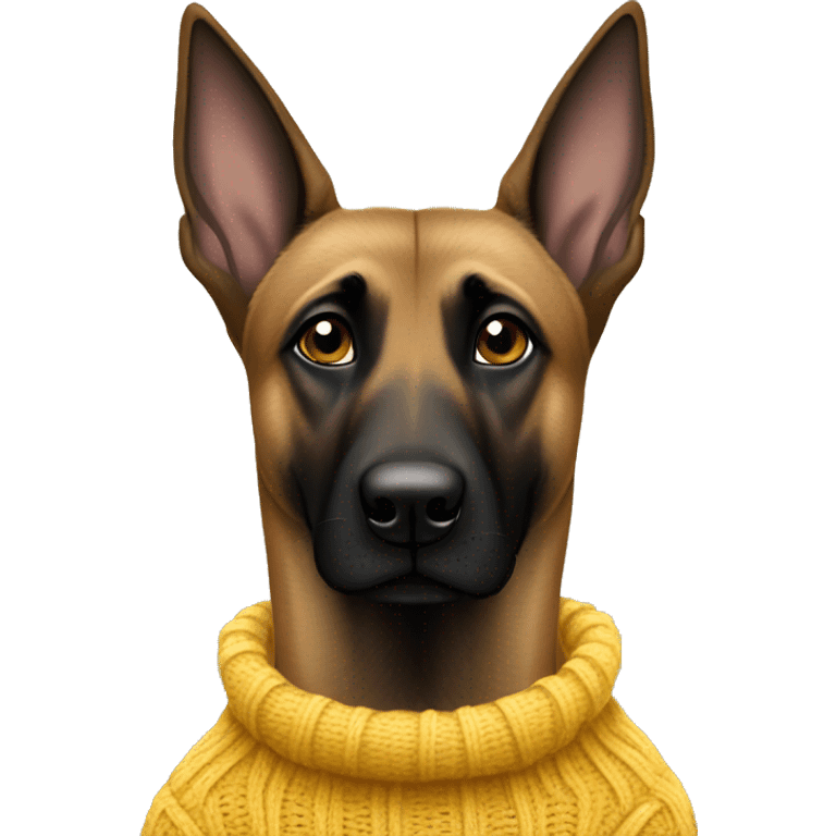 Belgian malinois in sweater emoji