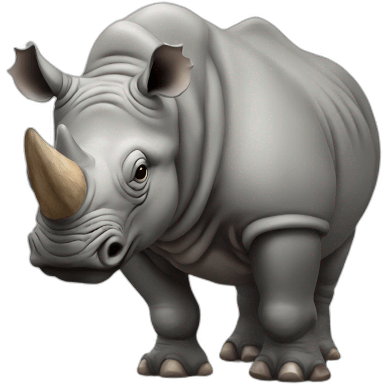 a rhino pooping emoji