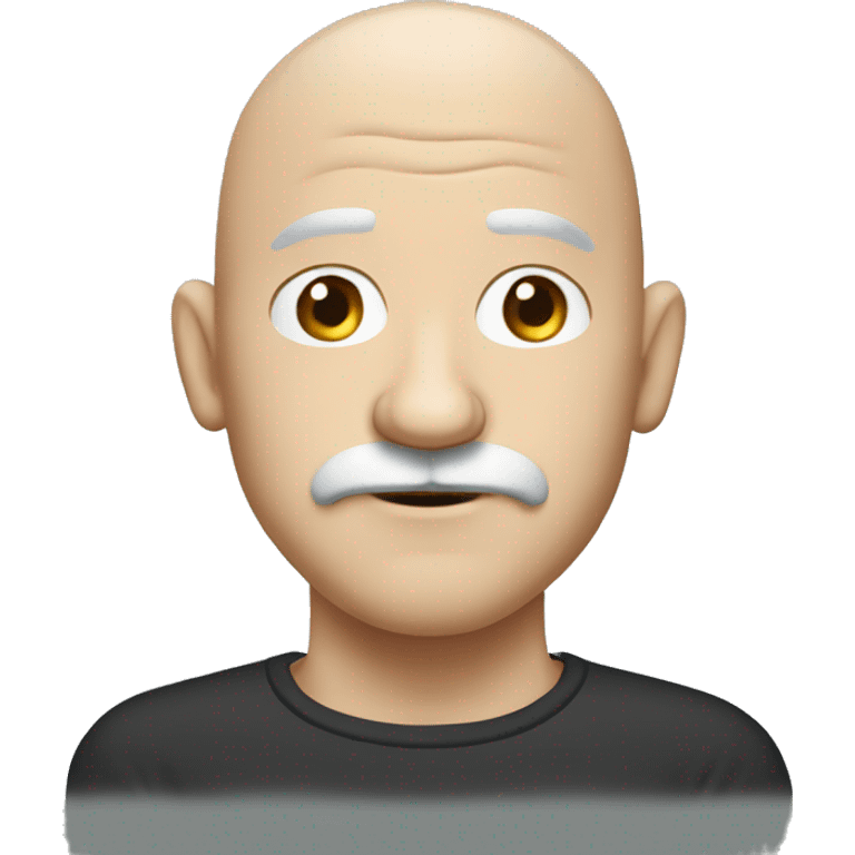 bald white guy with big nose and mustache emoji