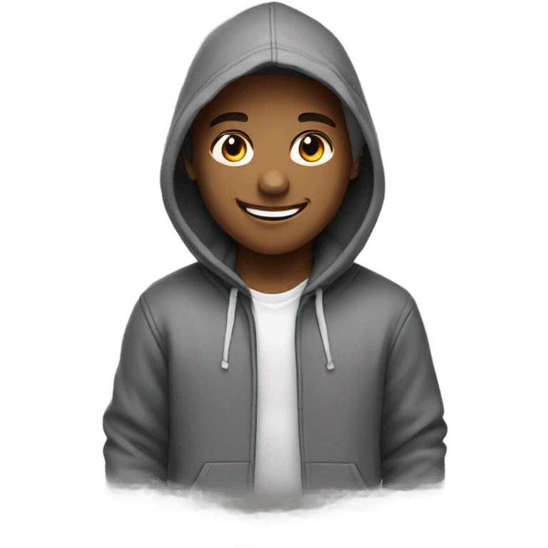 smiling boy in hoodie emoji