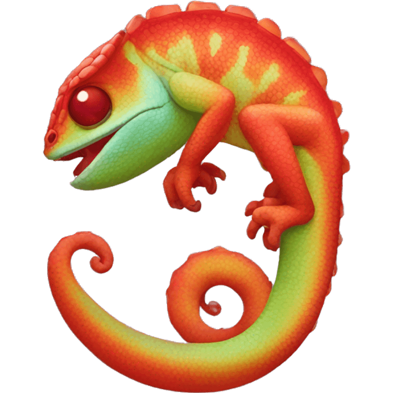 red-chameleon-with-letter-Q emoji