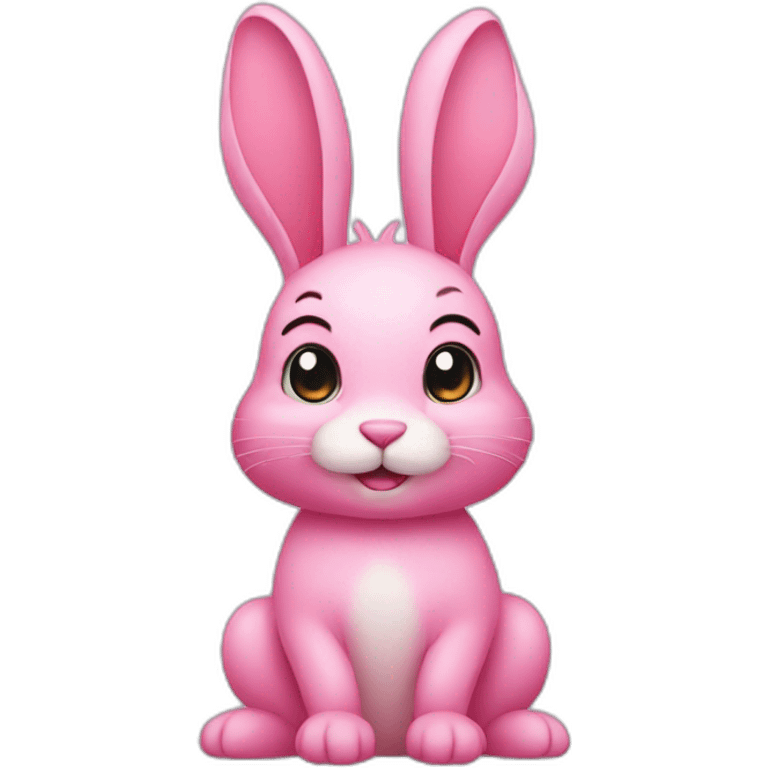 Pink rabbit emoji