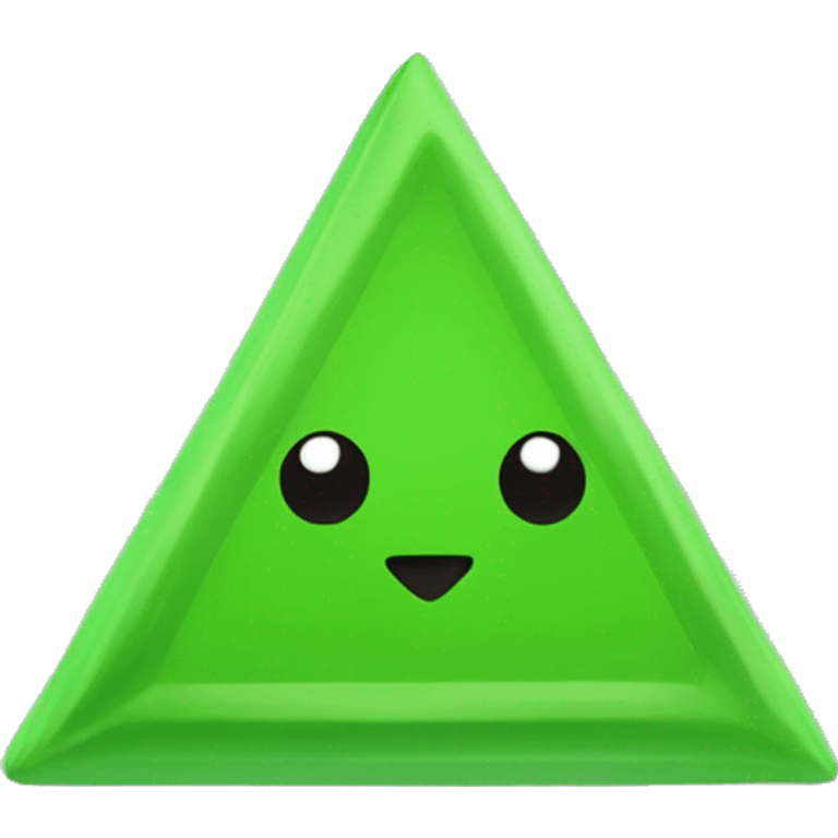 triangulo verde unicolor emoji