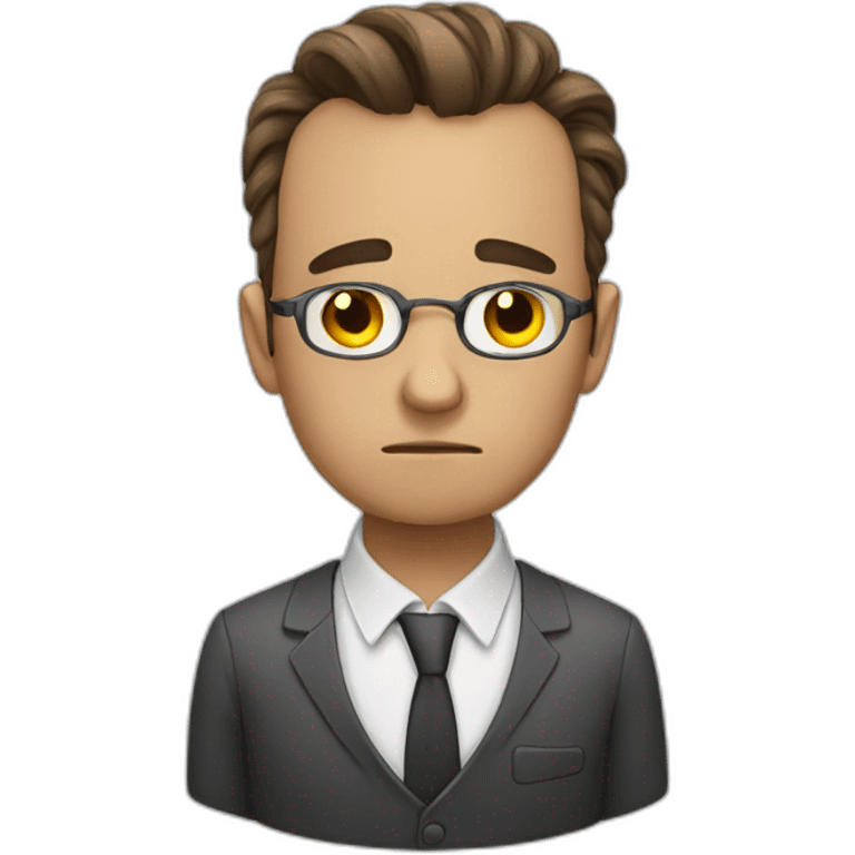 sad accountant emoji