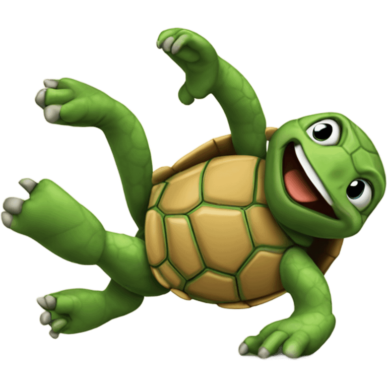 Turtle breakdancing  emoji