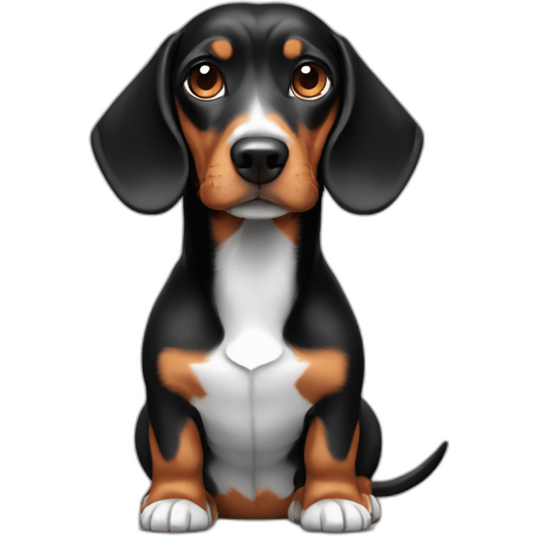 black dachsund beagle emoji