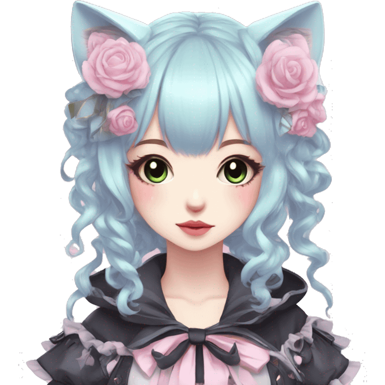 Pastel Edgy Kawaii Cute Beautiful Elegant Pretty Anime Punk Lolita Catgirl emoji