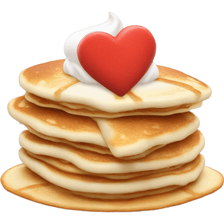 fluffy heart pancakes  emoji