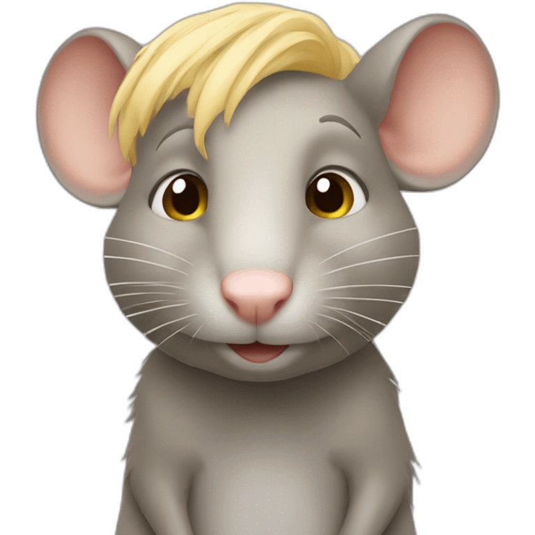 Rat with blond hair emoji